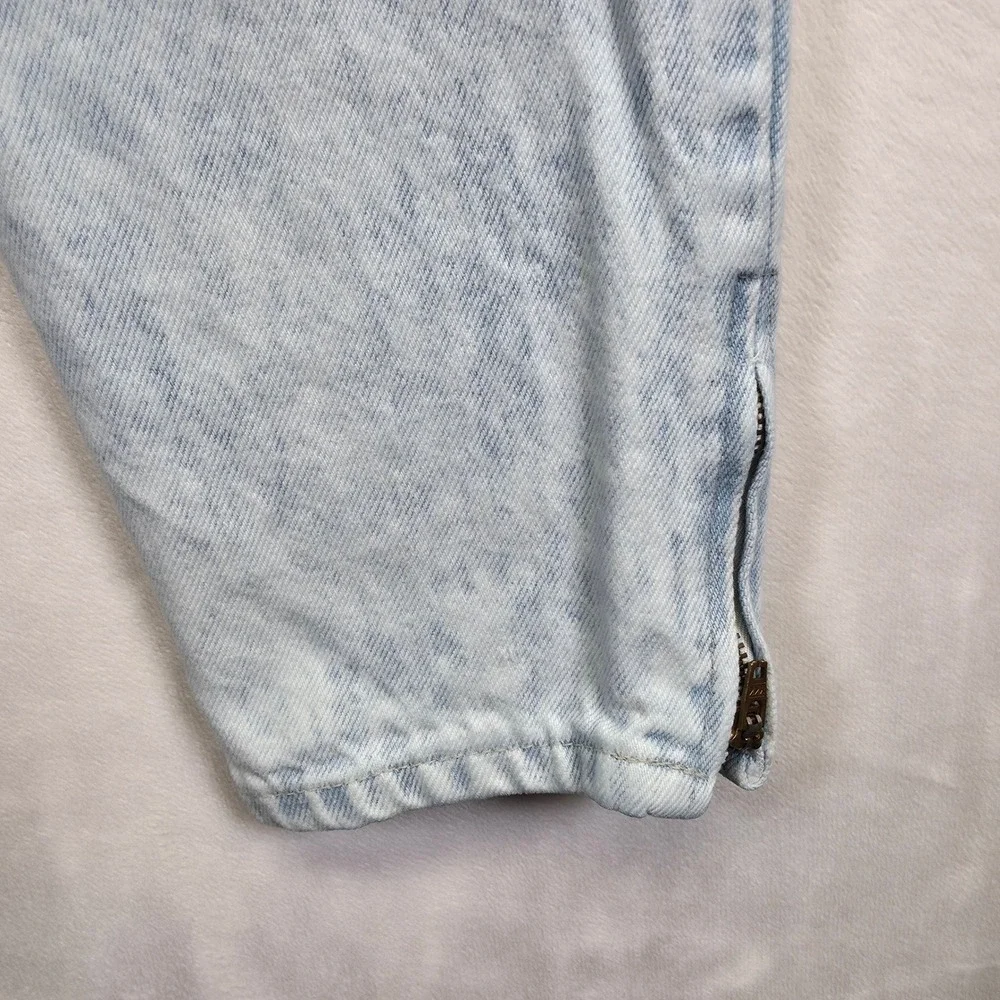 Vintage Bonjour Jeans Womens 2 Light Wash Y2K Acid Wash Mom‎ Grunge Streetwear